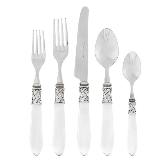Vietri Aladdin Antique Five Piece Place Setting CLEAR New - Picture 1 of 14